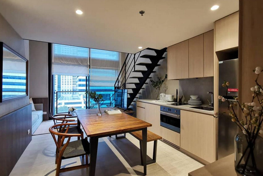 1 Bed Duplex Condo For Rent in The Lofts Silom 13189 Image-01